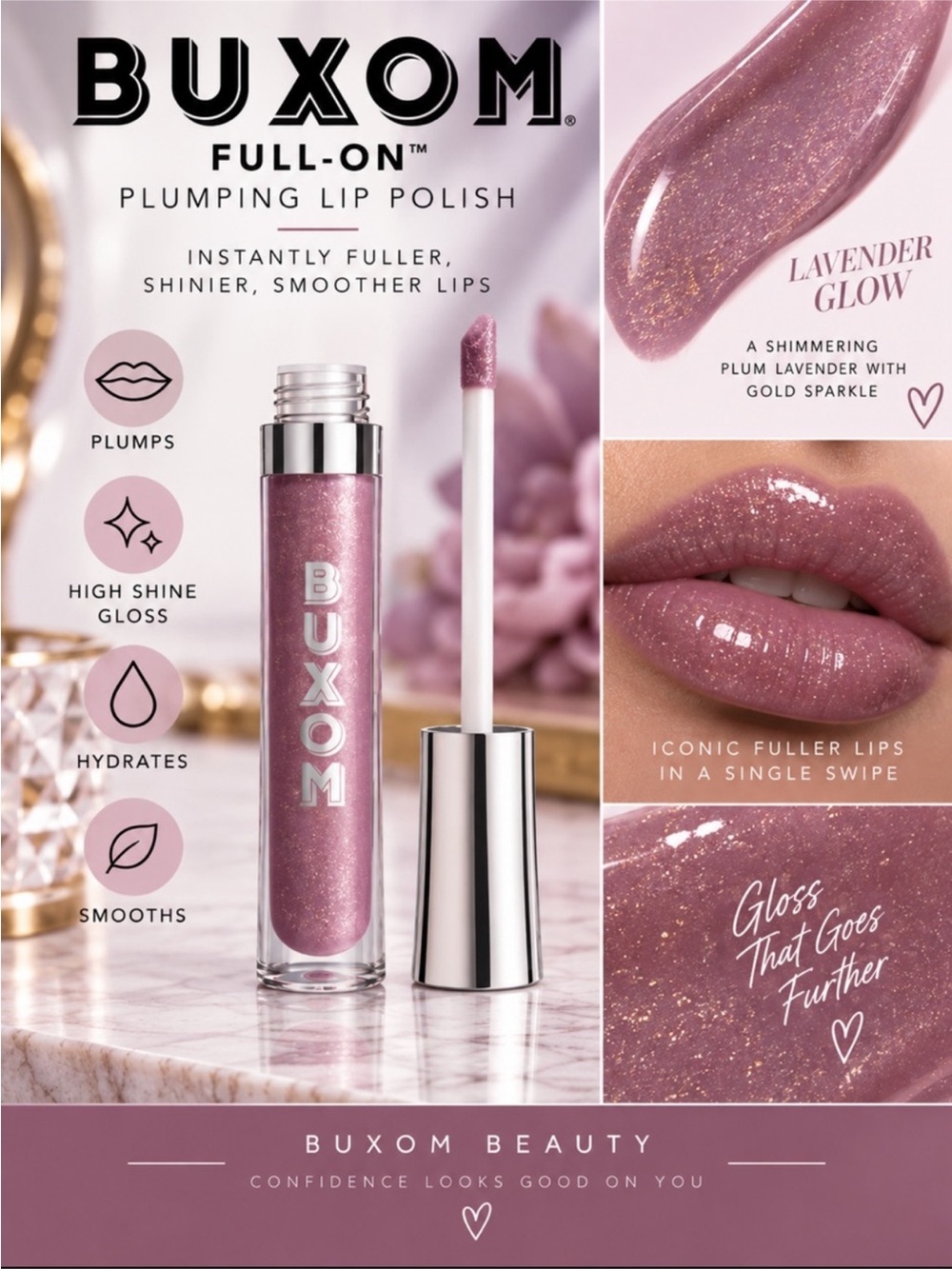 💕🖤BUXOM Full-On Plumping Lip Polish Princess Rare + HTF